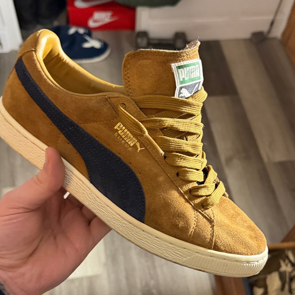 Puma Suede Sneakers in Brown and Navy